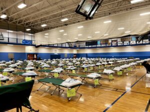 Shelter set up in North Carolina to receive pets and people