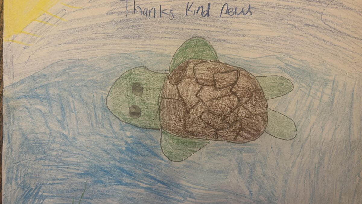 Kids art thanking Kind News magazine