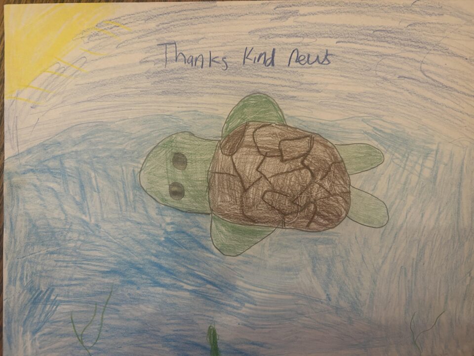 Kids art thanking Kind News magazine