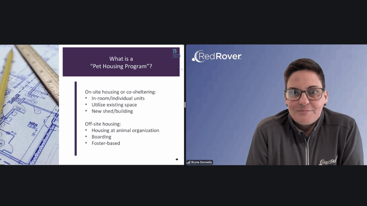 RedRover President and CEO Katie Campbell hosting a 25 by 2025 Campaign Zoom call