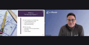 RedRover President and CEO Katie Campbell hosting a 25 by 2025 Campaign Zoom call