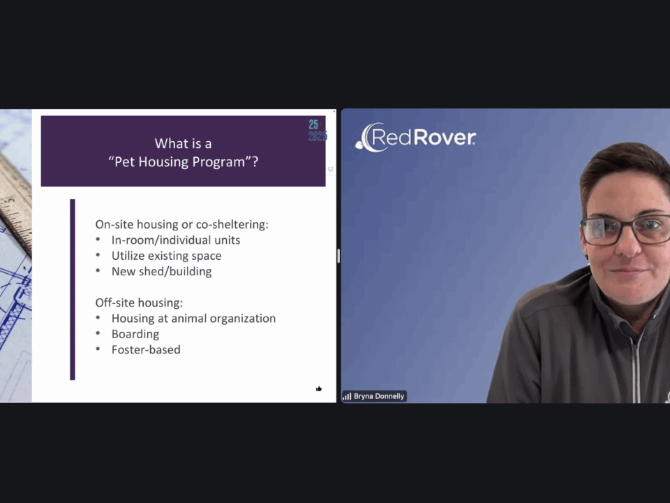 RedRover President and CEO Katie Campbell hosting a 25 by 2025 Campaign Zoom call