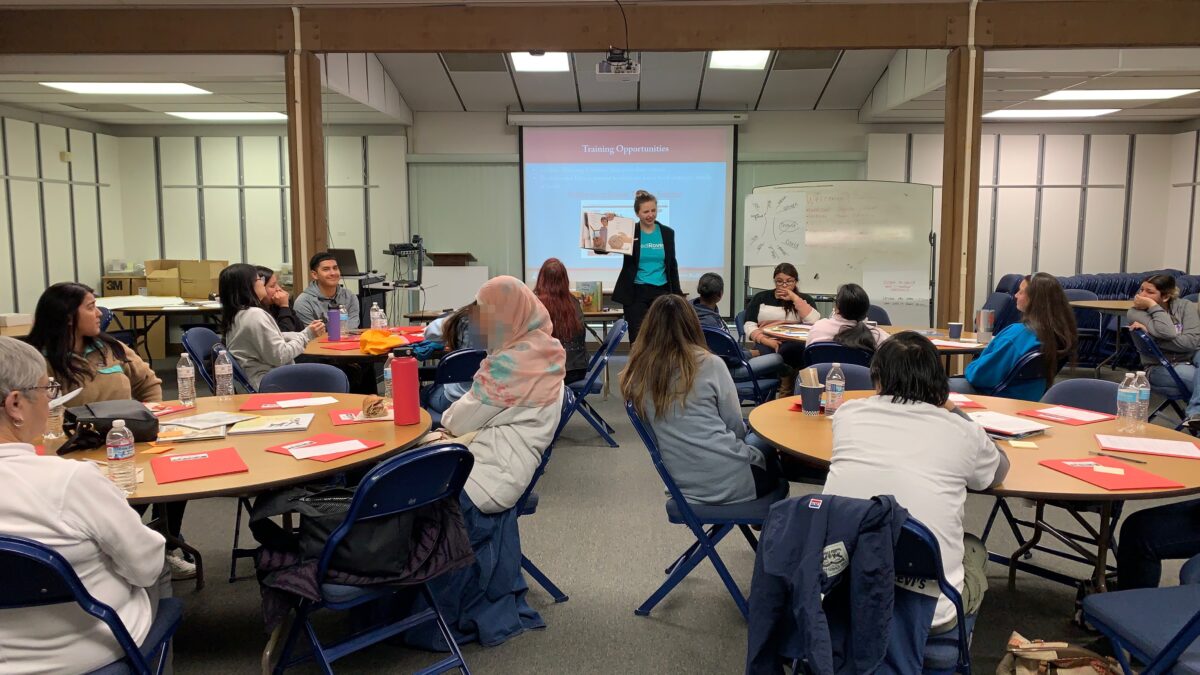 A RedRover Readers facilitator leads a training.