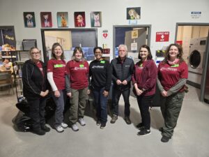RedRover Responders volunteer pose together during a deployment with Humane World for Animals